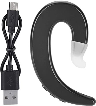 Bediffer Cuffie Conduzione Ossea, Gancio Auricolare a Mani libere Cuffie Bluetooth Cuffie Auricolari Senza Fili a conduzione ossea indolore Sostituzione delle Cuffie(Black),Walkman e cuffie