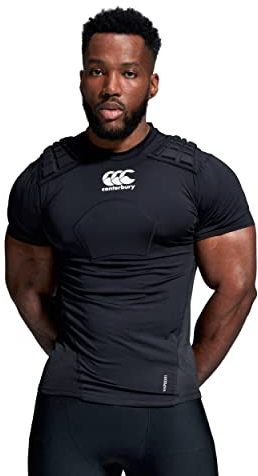 Canterbury CCC-Schutz Rugby-Schutzweste, Schwarz/Weiß/Silber, L