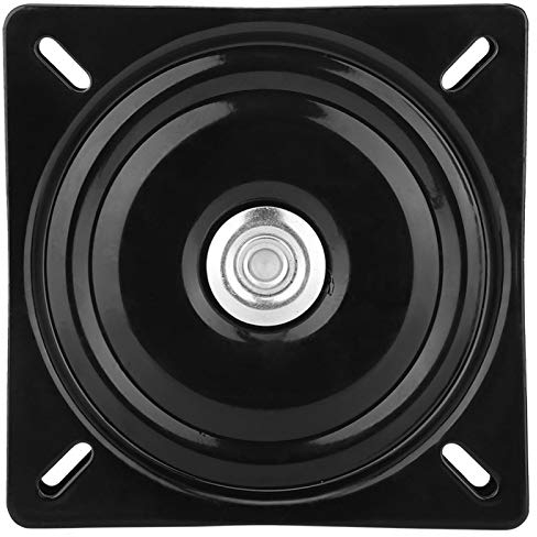 HERCHR Barhocker-Drehplatte, 360 Grad Sitz-Drehbasis, Stuhl-Drehplatte für Liegestuhl Möbel (15,5 cm, Schwarz)