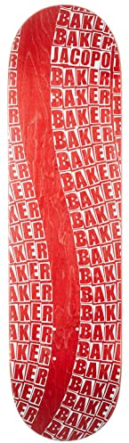 Skateboard Wavy Jacopo Carozzi, 8.125 x 31.5, Rot