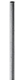 Palo tubolare dritto diametro 48mm h 200cm in ferro zincato antirotazione con tappo per segnaletica stradale
