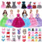 36 Vêtements Compatible avec Barbie Poupée, 10 Chaussures+20 Robe+3 Ensemble de Bikini+3 Vêtements Formels dans l'ordre Aléatoire pour Les Filles Cadeaux d'anniversaire