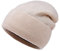 Lallier Beanie aus 100% Merinowolle mit Fleecefutter für Damen und Herren, gerippte, warme Wintermütze aus Reiner Wolle mit Geschenkbox, Beige
