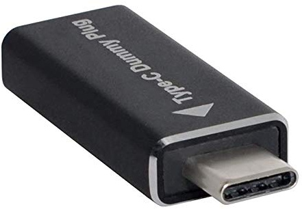 JUFUM 474177 Virtual Display Type-C DDC EDID Dummy Plug USB-C Headless Ghost Display Emulator 1920X1080P@60Hz,Black