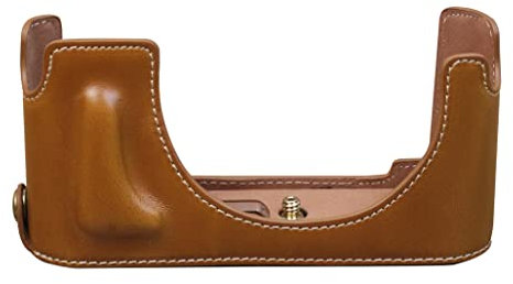 Halbkameratasche für Leica M11 Kamera mit Stativ, braun, Kuriertasche