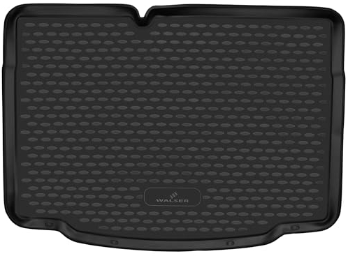 WALSER XTR Kofferraumwanne für Renault Clio V 2019-Heute, 100% passgenaue Antirutschmatte Auto, Gummimatte Auto, Kofferraum Schutzmatte, Anti Rutsch Matte Gummi, Auto Gummimatten