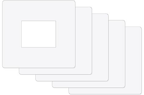 ilSALVAMURO® - 5 salvavidas transparentes de 16 x 16 cm para interruptores cuadrados de 1,2 módulos, grosor de 1 mm para placas de interruptores de placa para cubiertas de pared, protector de pared