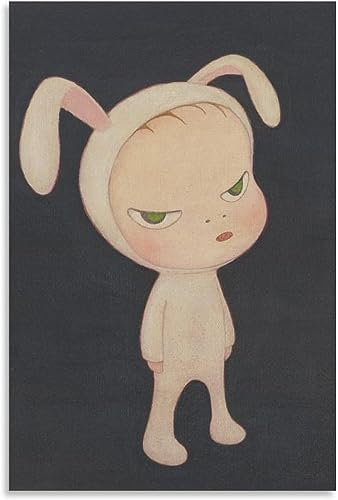 LVTFCO Yoshitomo Nara-Poster, Cartoon-Leinwand-Wandkunst, Yoshitomo Nara-Drucke, Yoshitomo Nara-Gemälde für Babyzimmer, Wanddekoration, Bild, 50 x 70 cm, ohne Rahmen