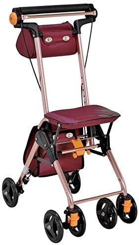 Rollator Walkers Walker, zusammenklappbarer elektrischer Rollstuhl – 4-Rad-Rollator mit Sitz und Tasche – Mobilitätshilfe für Erwachsene, Senioren, ältere Menschen und Gehbehinderte