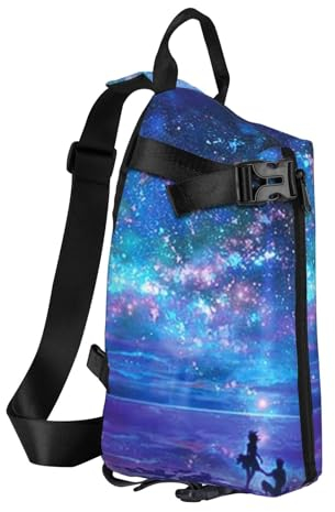 DENMER Puppy Golden Retriever Crossbody Rucksack, Umhängetasche, Wochenende Outdoor Wandern Rucksack, Nordlichter, One size