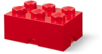 Room Copenhagen LEGO Storage Brick 6, rojo (rojo)