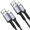 [3 m/2 Stück] Micro-USB-Kabel, Ladegerät, Micro-USB, Schnellladekabel, USB-Kabel aus geflochtenem Nylon, für Xbox, Sony Controller, Playstation 4, DualShock 4, PS4 Pro/PS4 Slim, Samsung S7 S6 Edge J3