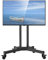 Support TV pour téléviseur de 55 à 65 Pouces, Support TV Mobile Noir sur roulettes pour Chambre à Coucher, Salon, Chariot TV Roulant réglable en Hauteur, Peut contenir 110 LB Beautiful Scenery