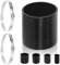 Swpeet Juego de 3 mangueras de silicona recta reforzada de 3.5 pulgadas a 89 mm, 4 capas con abrazaderas de perno en T de acero inoxidable 304 de 84-108 mm, manguera de silicona pura automotriz para
