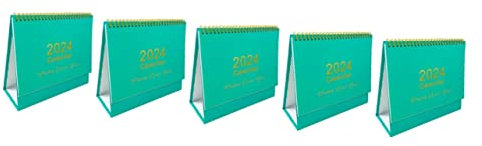 COHEALI 5St Tischkalender 2024 persönlicher kalender büroartikel USA-Dekor Tisch-Staffelei-Kalender Wohnkultur Zelt leerer Kalender 2024 Büro-Schreibtisch-Dekor klein Schreibtischkalender