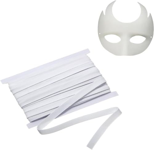 10m Elastic,6mm - 1/4 Elastic for Sewing,White Flat Elastic Band for Sewing DIY Mask, Arts and Crafts, Dressmaking, Haberdashery and Clothing Material