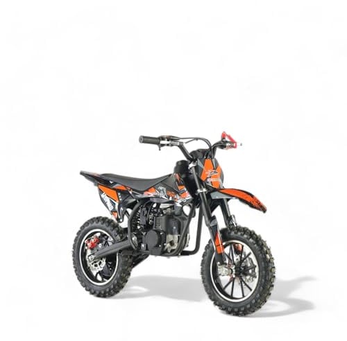 KXD 705 49ccm 4 Takt Leopard Dirtbike Kinder Dirt Bike CrossBike Enduro Dirtbike Pocket 49cc Pitbike PocketBike Motocross Motorrad Motorbike Motorsport Pocket Vollcross Crossbike Orange