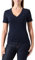 Tommy Hilfiger Camiseta de Manga Corta para Mujer New Slim Cody V-Neck con Cuello de Pico, Azul (Nos Desert Sky), XXS