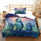 DCABEIOOE Pinguin 3D Druck Bettwäsche Bettbezug Und Kissenbezug Mit Reißverschluss Kinder Bettwäsche Single（135x200cm）