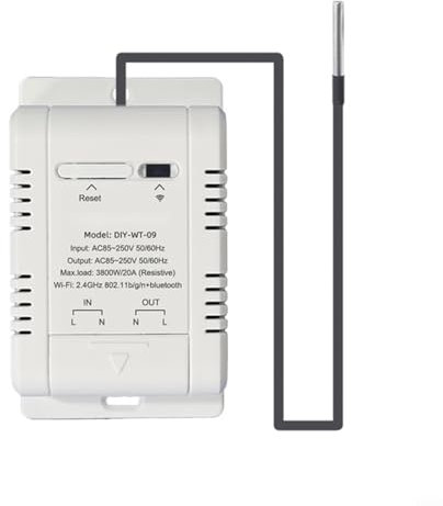 Termostato inteligente, Sensor de temperatura Wifi para Tuya Smart Wifi Rf433 Termostato inteligente para Tuya/para Smart Life/para EWELINK.(1m)