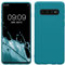 kwmobile Housse Compatible avec Samsung Galaxy S10 Coque - Housse de téléphone Protection Souple en Silicone - pétrole Mat