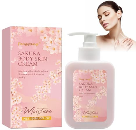 Fengyang® Feuchtigkeitsspendende Bodylotion, Pflegende Körperlotion, Körpermilch Behandlungslotion, Nicht Fettendes Körperpflegezubehör, Feuchtigkeitscreme für Den Glatten Körper (small, Sakura)