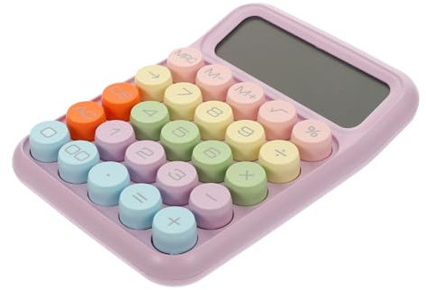 NUOBESTY Pink Calculator Large Lcd Display Non Scientific Office Student Decorative Sturdy