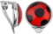 1 Paar Marienkäfer-Ohrringe, Silberne Ohrclips Marienkäfer-Ohrclips Metall Rote Marienkäfer-Ohrringe für Halloween Karneval