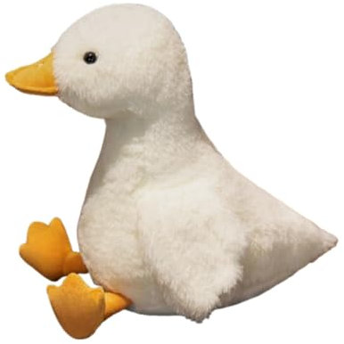 Ente Kuscheltier, Plüschtier Ente süße Spielzeug plüsch Ente Einfache Stofftier, zum Spielen und Kuscheln, Geschenk für Kinder Mädchen (35 cm,Weiß)