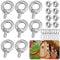 MirraSwit 8Pcs M8 Eyebolt with Nut, Lifting Ring Eye Bolts, Steel Heavy Duty Eye Bolt Male Screw for Living Lifting and Various Engineering Lifting Equipment
