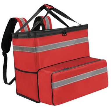 Milageto Rucksack Catering -Tasche für Lebensmittel Lieferung mit reflektierender Streifen vielseitiger isolierter Lebensmittelbeutel für Strand