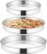 Qivee Edelstahl Backformen Set, 3-teilig, rund, 28/32/36 cm, Pizzaform, Kuchenform