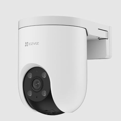 EZVIZ 2K PoE Überwachungskamera Aussen, 360° PTZ Kamera Outdoor, Auto-Tracking, AI-Erkennung, 20m Farbnachtsicht, Wetterfest, Zwei-Wege-Audio, Einfache Montage, Kompatibel mit Alexa, H8c PoE