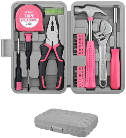 20 PCS Pink Tool Kit for Women Ladies,Home Small Tools Kit with Storage Box | DIY Hand Tools for Daily Repairs Maintenace Portable Tool Box Set for Maintenance at Home, Office, School, and Garage