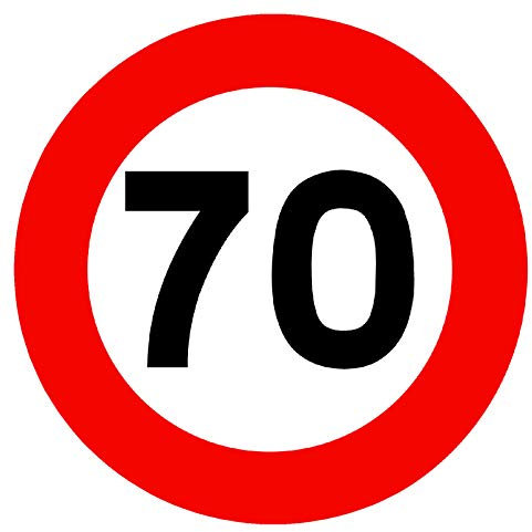 Cartello stradale 70 MPH SPEED LIMIT, cartello in metallo 30,5 x 30,5 cm