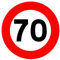 Cartello stradale 70 MPH SPEED LIMIT, cartello in metallo 30,5 x 30,5 cm