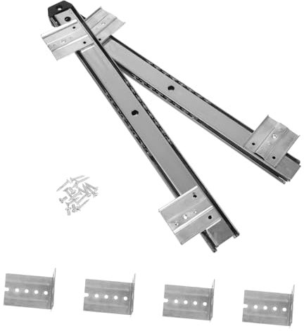 NUOBESTY Keyboard Rail Desk Keyboard Tray Under Desk Tray Mount Drawer Bracket Drawer Rails Slide