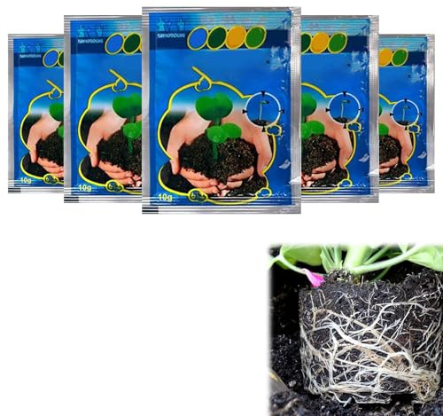 5pcs Bewurzelungspulver, Bewurzelungspulver für Stecklinge, Wurzelhormon, Rooting Powder, Wurzelstimulator für Zimmerpflanzen