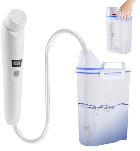 Bidet Portatile, 2.5L Bidet Elettrico, Spruzzatore Portatile per Bidet | Doccia Portatile Campeggio, Può Essere ricaricato, Campeggio, Doccia Unisex Adulto