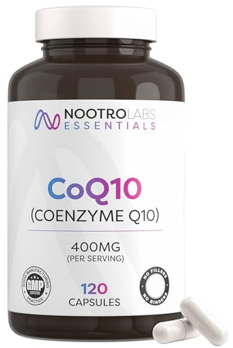 CoQ10 Supplement with Magnesium & B Vitamins, 400mg Ubiquinone CoEnzyme Q10 | High Strength Capsules for Energy, Cardiovascular Function & Daily Vitality Support, (60 Servings, 2 Month Supply)