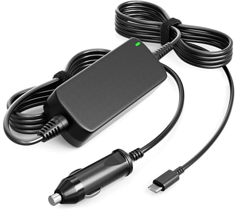 Basicvolt 12V/24V 100W Car Laptop Charger USB C for HP Spectre Lenovo Thinkpad Dell Acer Asus Toshiba Samsung Sony Chromebook and All Type-C Devices Power Adapter