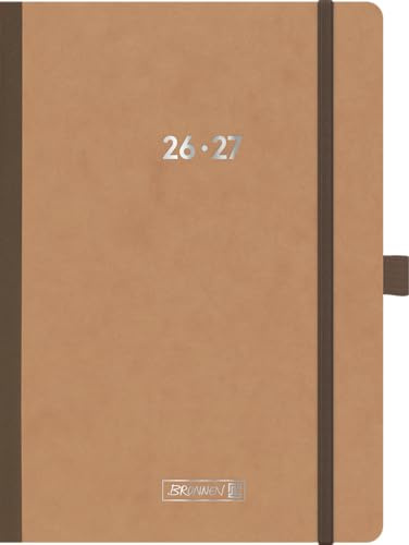 Schülerkalender 2026/2027 Pressspan braun FACT!plus | A5, Karton: 2 Seiten = 1 Woche ; Kalendarium: 18 Monate Juli 2026 bis Dezember 2027