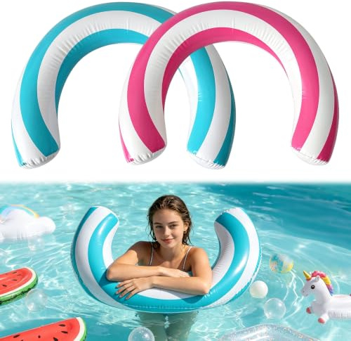 Luftmatratze Pool 2 Stück Gebogene Aufblasbare Poolnudeln Schwimmring Schwimmnudeln Wasser Schwimmnudel Pool Spielzeug Erwachsene Poolnudeln Wasserspielzeug für Sommerpool Party