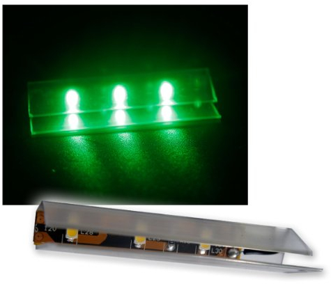 world-trading-net - 6er SET LED Glasbodenbeleuchtung 66mm grün