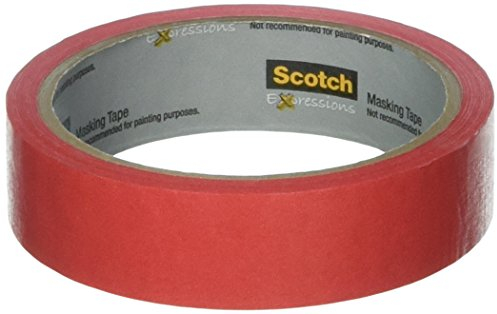 Scotch Expressions Masking Tape, 0,94-Inch x 20-Yards, Primary Red (MMM3437PRD) by Scotch