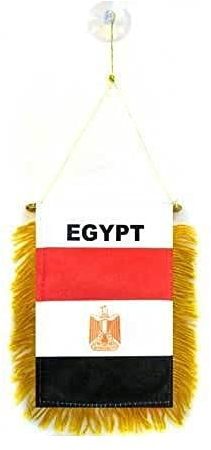AZ FLAG - Wimpel Ägypten - 15x10 cm - Arabische Republik Ägypten Mini Flagge 10 x 15 Cm - Auto Pennant Spezielle Auto