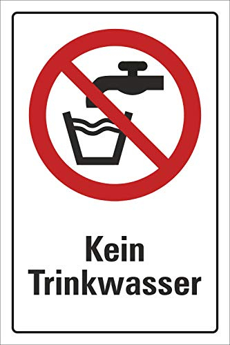 Schild Kein Trinkwasser Verbotszeichen DIN ISO 7010 600 x 400 mm