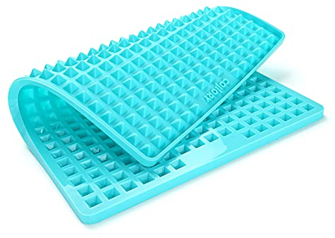 Collory Backmatte Silikon mit Pyramiden Noppen, Wiederverwendbare Backunterlage, Fett-Reduzierend Backen, Knusprig, Backform für Hundekekse, Hitzebeständig, Lebensmittelecht & (BPA-frei)