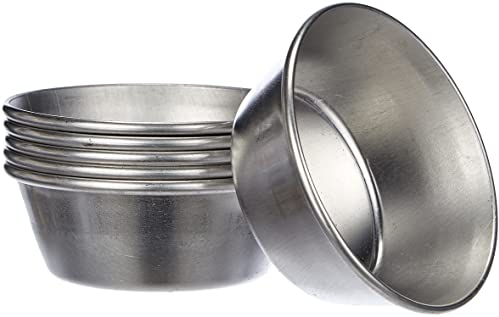IBILI Set 6 MOLDES Pastel DE NATA Portugues, Stainless Steel, Silber, 17 x 8 x 4 cm, 6