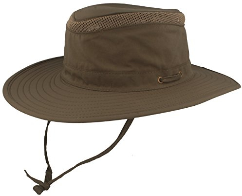 Breiter - Safarihut Buschhut Sonnenhut UV Schutz 30+ Atmungsaktiv leicht & faltbar mit verstellbarem Kinnband & geheimer Tasche